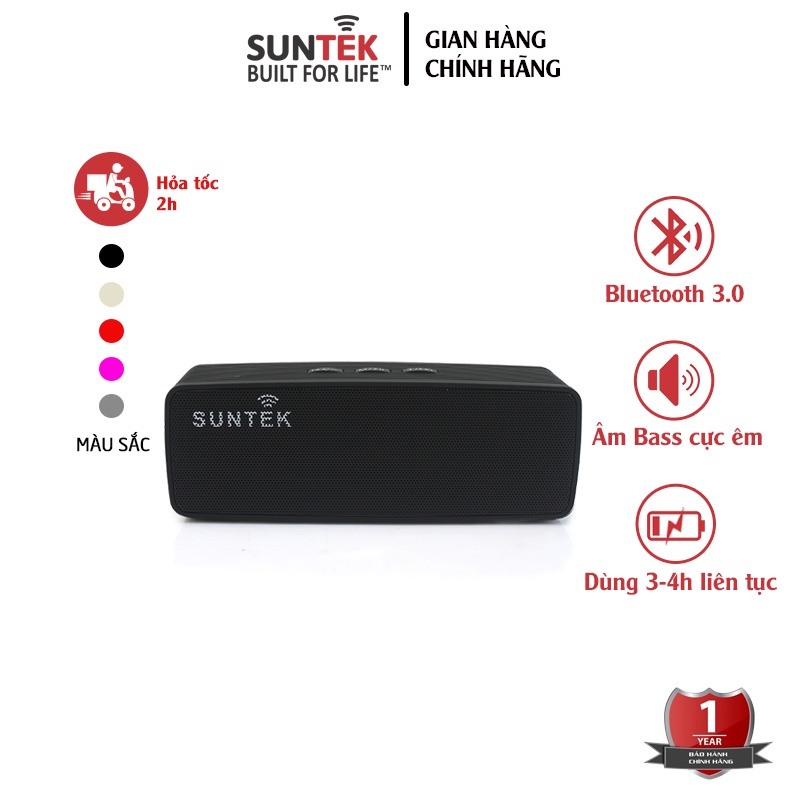 Loa Bluetooth Không Dây SUNTEK JC-170 6W (Nhiều màu) - Bảo hành chính hãng 12 tháng