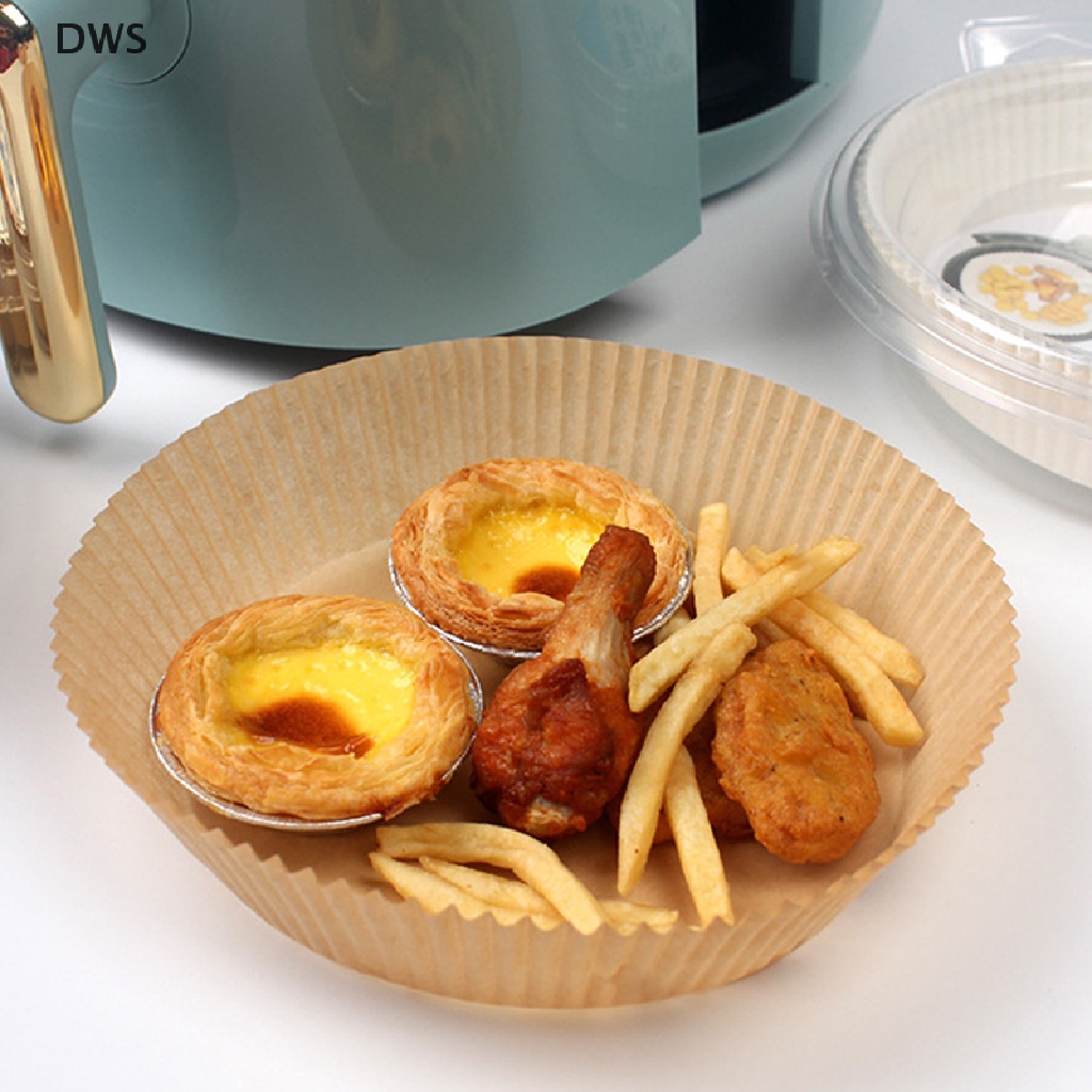 Set 50 Tấm Giấy Lót Nồi Chiên Không Dầu Chống Dính 16cm Sử Dụng Một Lần Tiện Lợi
