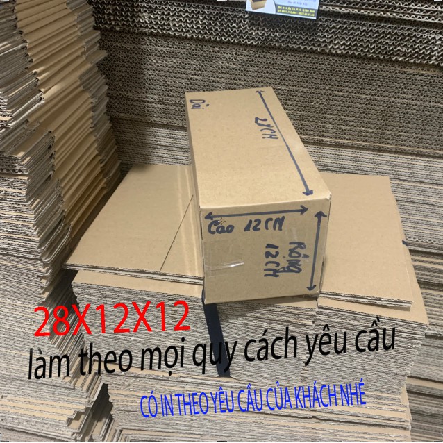 HỘP GIẤY CARTON  (  28x14x14 )  Thùng Bìa Cứng Xưởng Sản Xuất  ĐẠI VIỆT