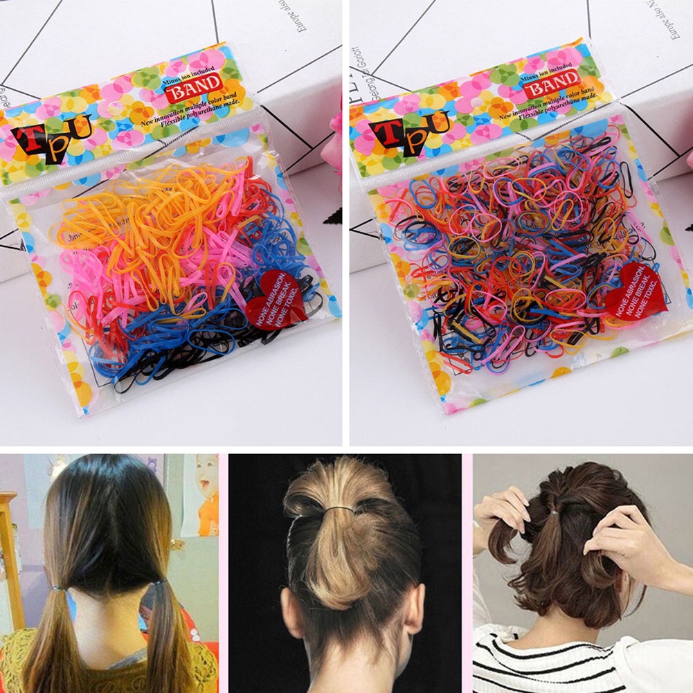 Dây Buộc Tóc Đuôi Ngựa Cao Su Co Giãn Nhiều Màu