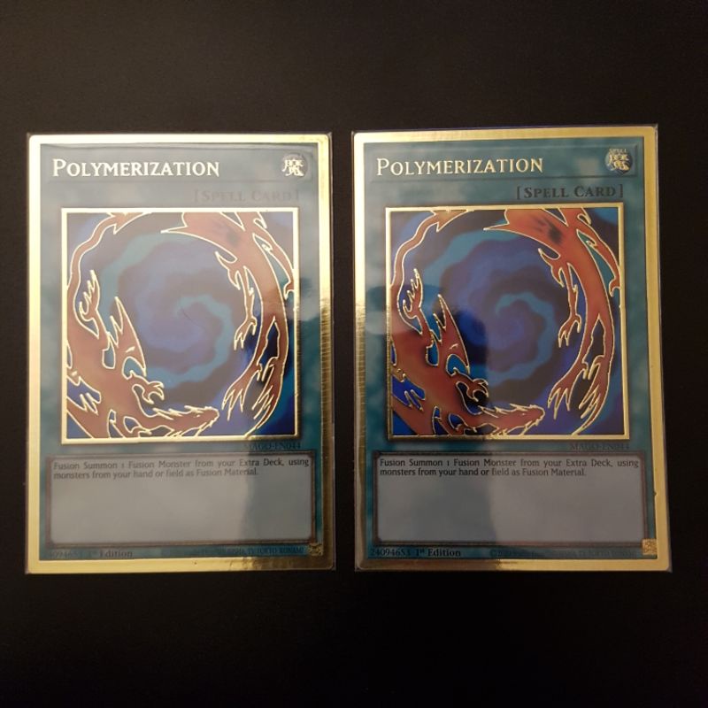 Lá bài Polymerization - MAGO-EN044 - Premium Gold Rare 1st Edition