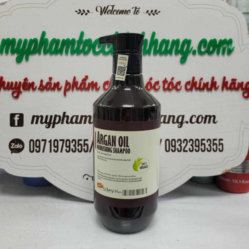 (CHÍNH HÃNG CÔNG TY 100% MẪU MỚI NHẤT 2021)DẦU GỘI XẢ SILEY ARGAN 500ML