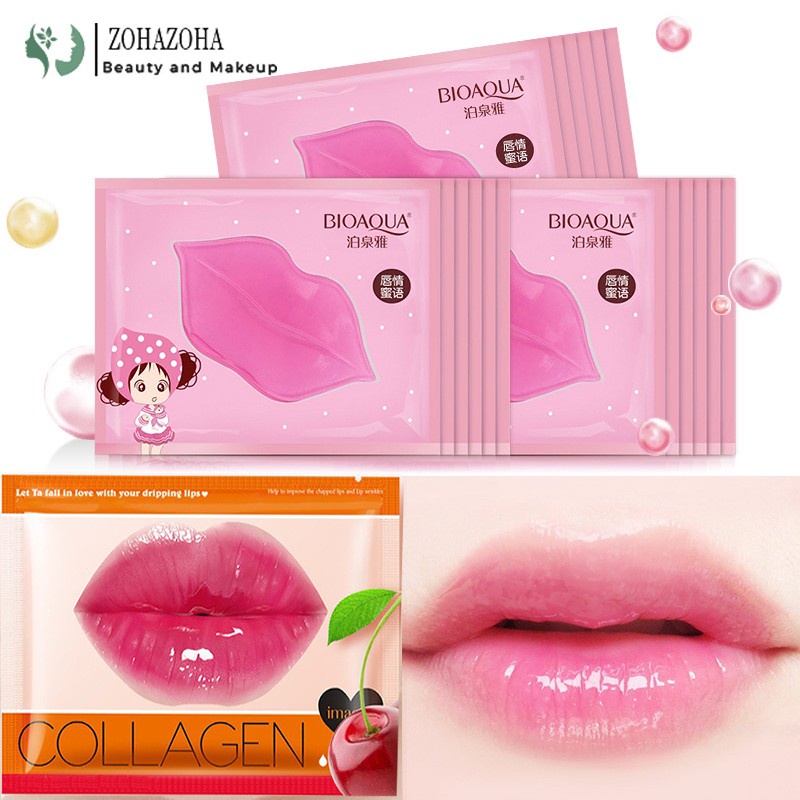 Mặt Nạ Môi Collagen Cherry Images Giúp Môi Mềm Mại Hồng Hào Cằn Bóng Dưỡng Cấp Ẩm Cho Môi ILY