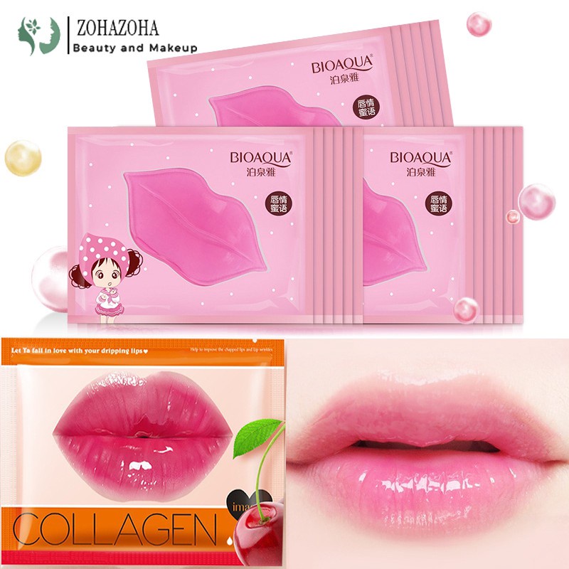 Mặt Nạ Môi Collagen Cherry Images Giúp Môi Mềm Mại Hồng Hào Cằn Bóng Dưỡng Cấp Ẩm Cho Môi ILY