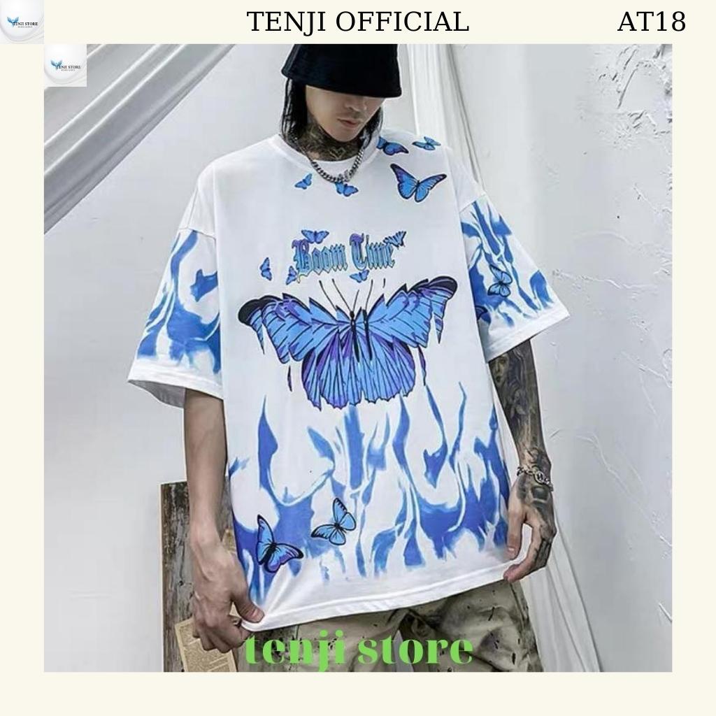 Áo thun nam tay ngắn At305 phông nam đen thun da cá họa tiết túi sọc sọc ngang cá tính trẻ trung