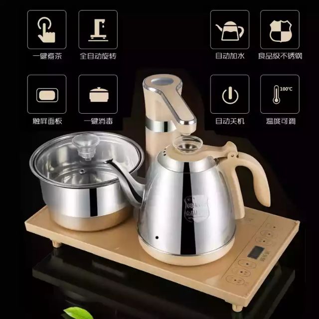 Bộ hệ thống bếp đun nước tự động, siêu nước, ấm nước, ấm trà