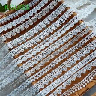 Chiều rộng 1-2cm sợi cotton hòa tan trong nước thêu ren phụ kiện tự làm quần áo dây đeo vai trang trí nhà cửa