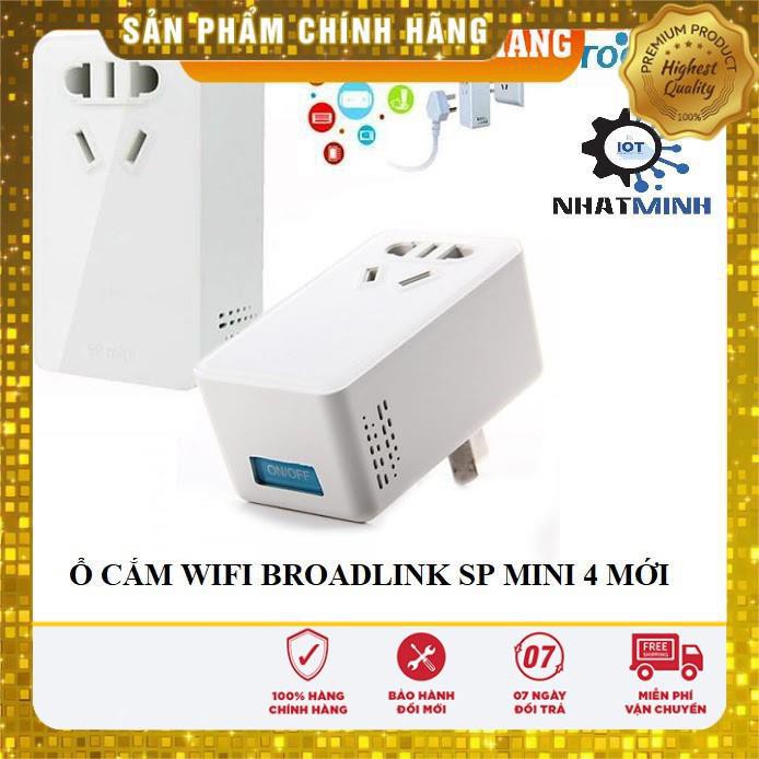 Ổ Căm Hẹn Gio BROADLINK SP MINI 4 Kết Nối WIFI Bản Quốc tế Hổ Trợ Điều Khiển Giong Nói, Hẹn Gio Đếm Giay xịn xò