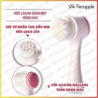 (HÀNG CHÍNH HÃNG) Cọ Rửa Mặt 2 Đầu Massage Mặt (Màu Ngẫu Nhiên)
