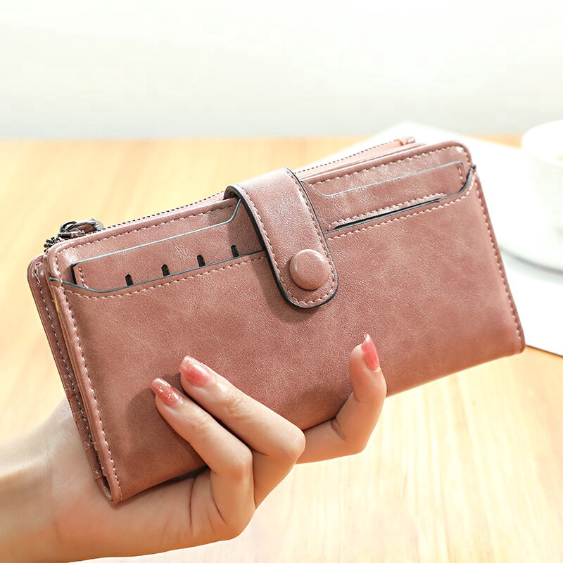 Ví cầm tay dáng dài bằng da PU mềm chất lượng cao thời trang dành cho nữ