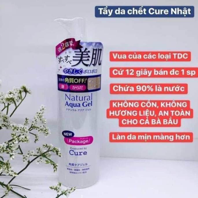 Tẩy da chết Tẩy Tế Bào Chết Cure Natural Aqua Gel nội địa Nhật Bản 250g