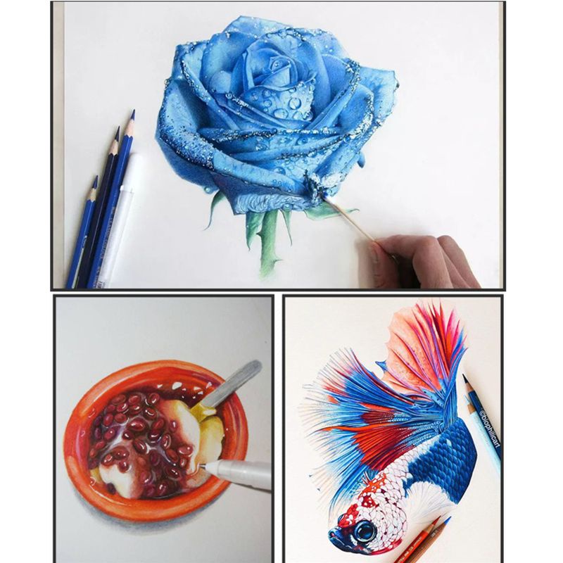 Bộ 3 Bút Gel Màu Trắng Đen Dùng Vẽ Tranh Chuyên Nghiệp