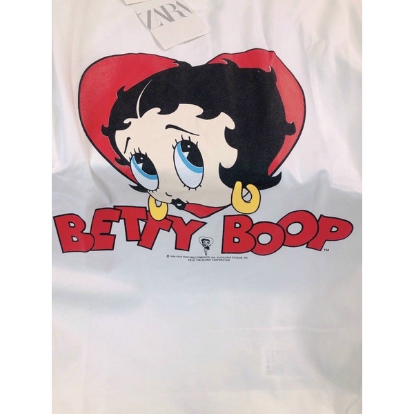 [ Video ảnh thật sản phẩm ]  Áo Thun nữ Betty Boop ngắn tay , hàng xuất khẩu dư xịn  - Choustore.vn