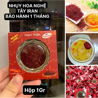 [CHUẨN IRAN BHANH 30 NGÀY] HỘP 1G SAFFARON NHỤY HOA NGHỆ TÂY IRAN [FREESHIP][CAM KẾT CHUẨN BẢO HÀNH 30 NGÀY][CÓ SẴN]