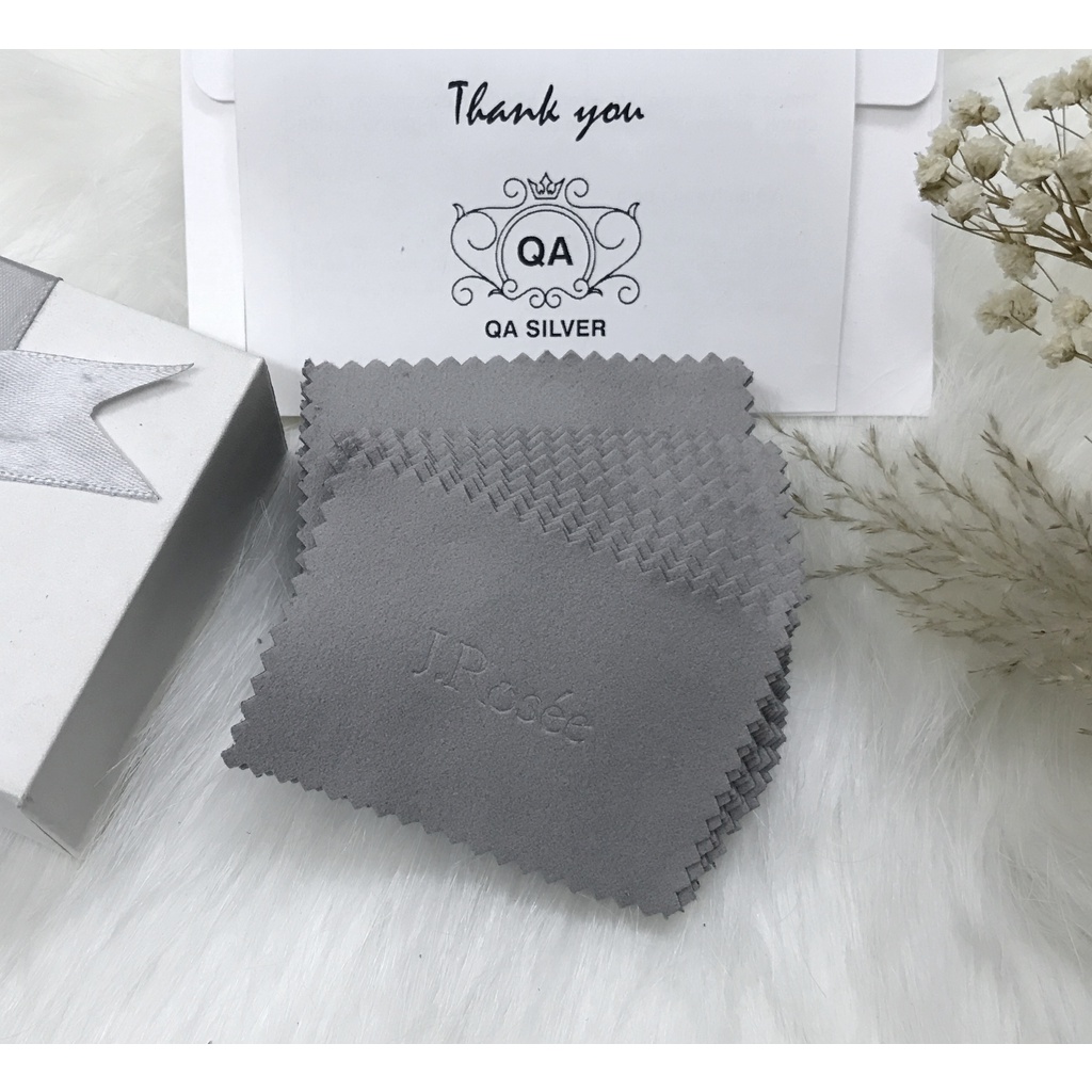 Khăn lau trang sức bạc khổ nhỏ 5 x 7 cm khăn làm sạch mắt kính điện thoại QA SILVER AC210101