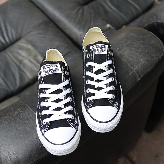 Giày Converse classic thấp cổ vải đen CTVD37