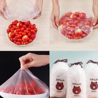 Set 100 túi bọc thực phẩm - màng bọc thực phẩm co dãn thông minh tái sử dụng nhiều lần