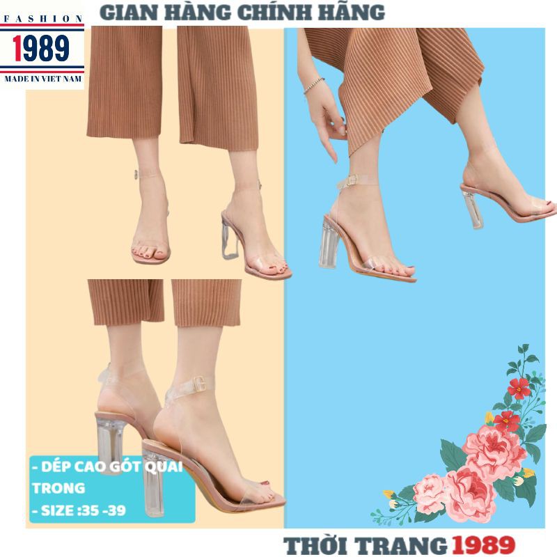 Dép cao gót nữ 🌺quai trong suốt từ 7 đến 9 phân tôn dáng chuẩn chân dài che mọi khuyết điểm ulzzang ,LAMASS