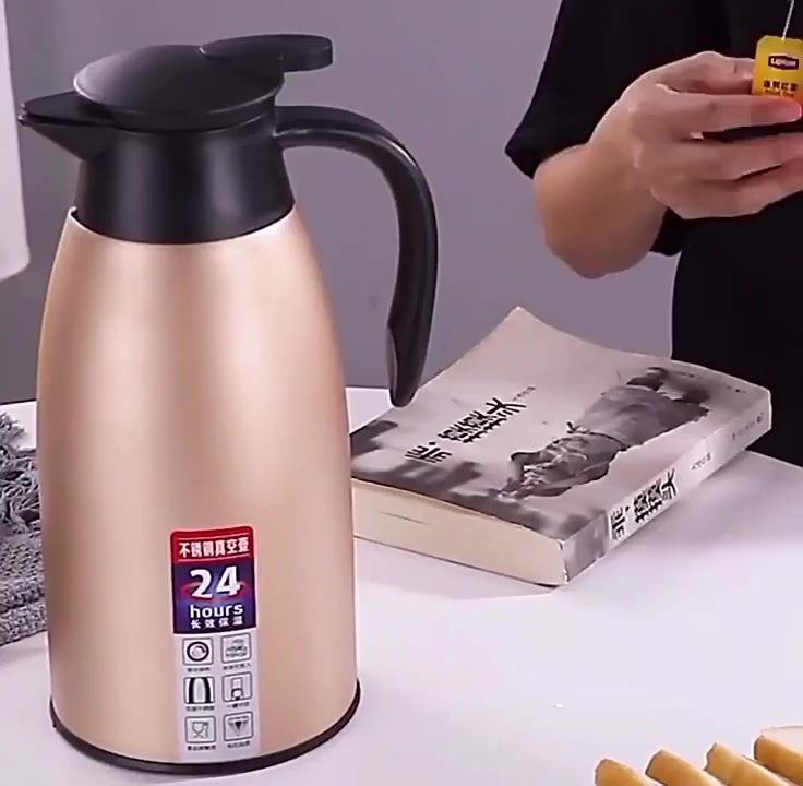 Bình Nước Giữ Nhiệt Bằng Thép Không Gỉ 304 Dung Tích 2L Phong Cách Châu Âu | BigBuy360 - bigbuy360.vn