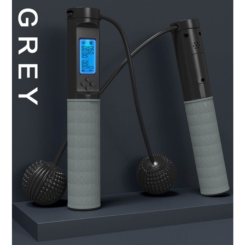 QQ Dây Nhảy Thể Dục Kỹ Thuật Số Với Máy Đếm Calories &amp; Tay Cầm Chống Trượt Cho Người Lớn