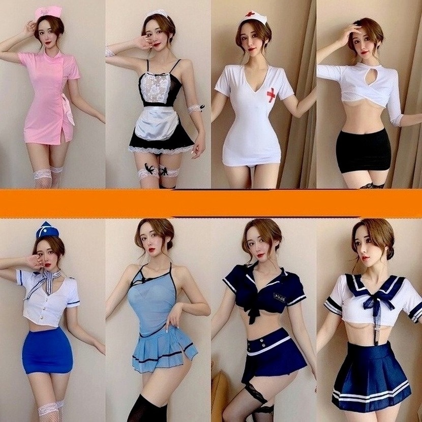 COD Cosplay Hầu Gái Nhật Bản/Học Sinh/Y tá Sexy - Bộ Đồ Ngủ Cô Giúp Việc Quyến Rũ Gợi Cảm