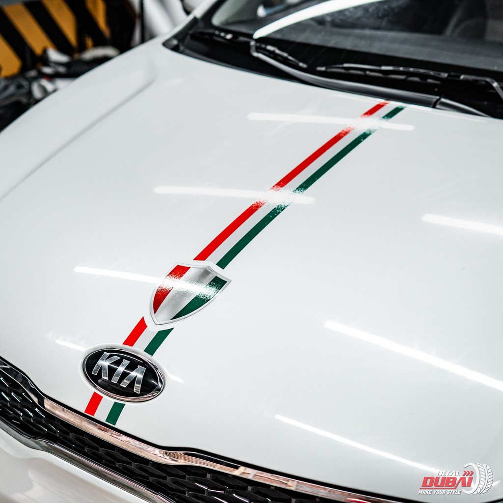 Full bộ tem Sticker mẫu cờ Ý dán trang trí xe Ô tô_Độc lạ