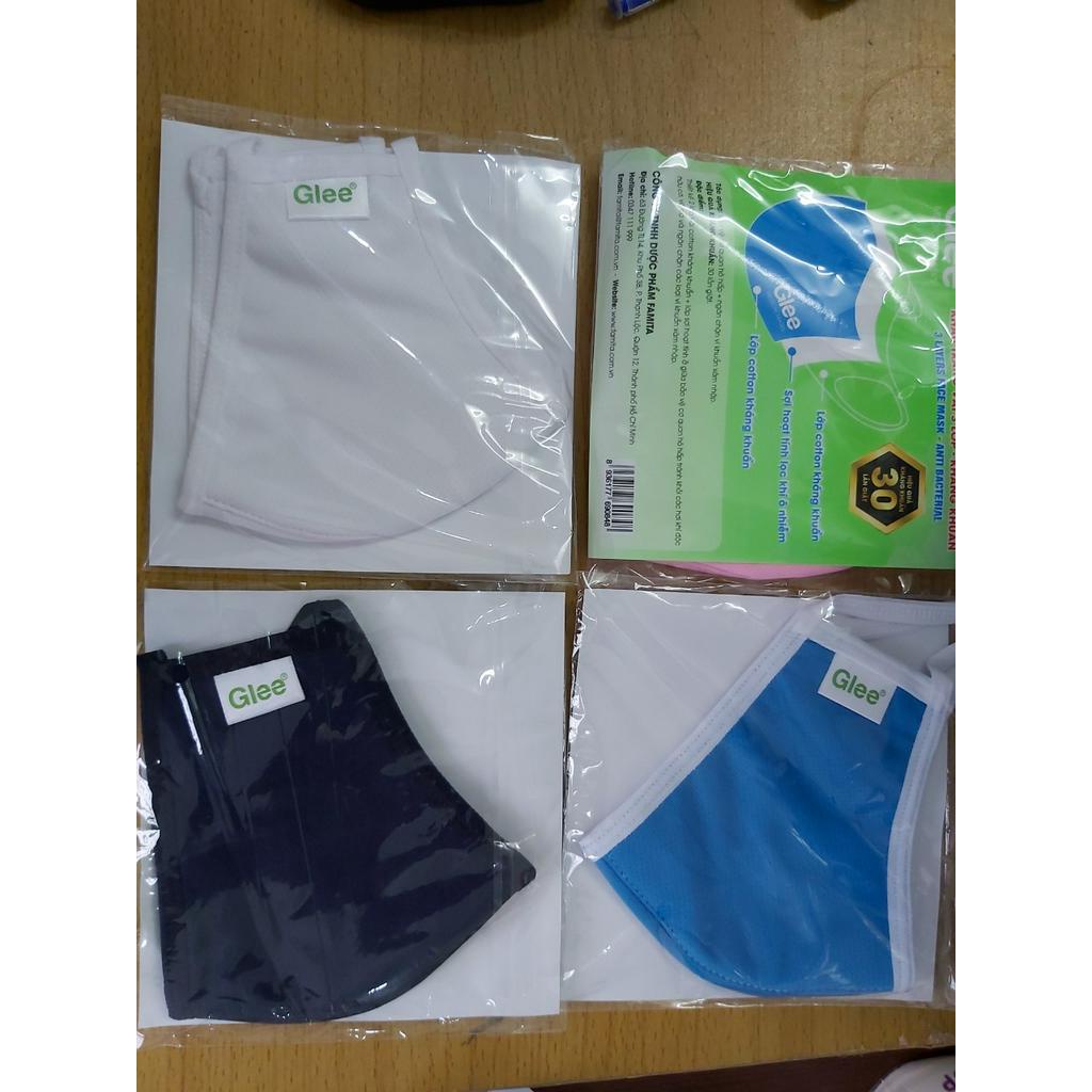 KHẨU TRANG VẢI 3 LỚP KHÁNG KHUẨN GLEE - CAO CẤP