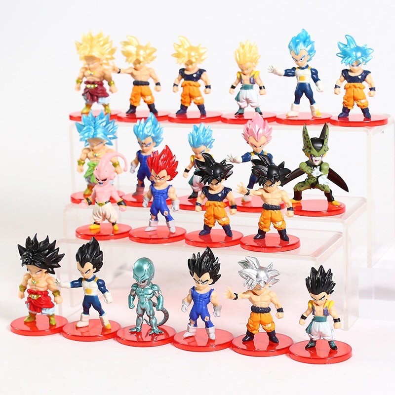 [CÓ QUÀ] Combo 21 mô hình Dragon Ball 7 Viên Ngọc Rồng Goku Gogeta Vegito Broly Gohan Frieza Vegeta SuperSaiyan God SSJ