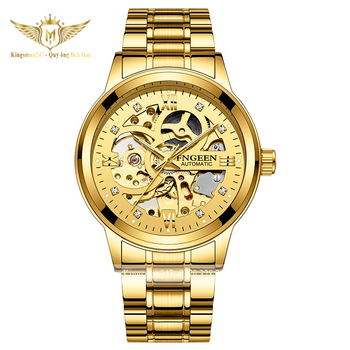 Đồng hồ cơ nam chính hãng Fngeen 6018 lộ máy automatic tự động, dây thép không gỉ cao cấp đẹp giá rẻ [Tặng tháo dây] | BigBuy360 - bigbuy360.vn
