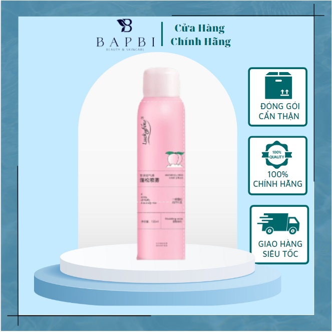 Dầu Gội Khô Hương Đào LUCKYFINE 150ml (Chai Màu Hồng)