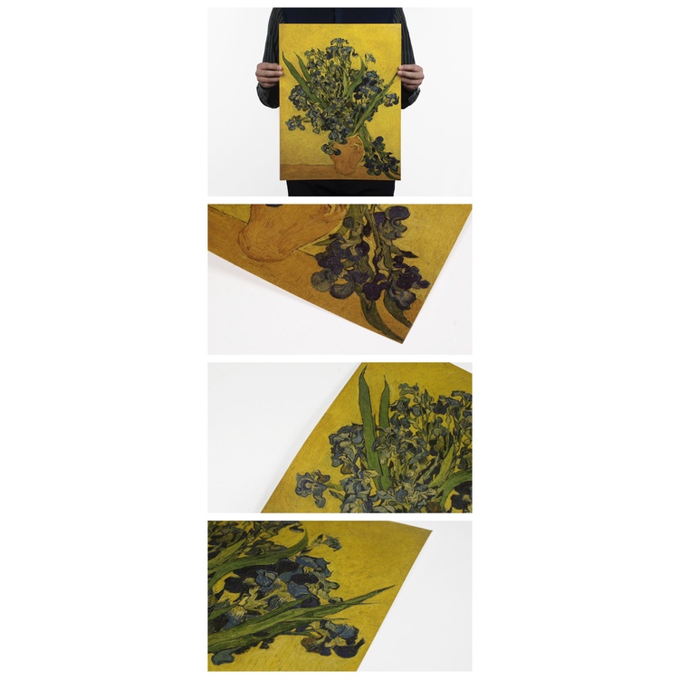 Tấm Áp Phích In Hình Tranh Sơn Dầu Của Van Gogh 36x47cm