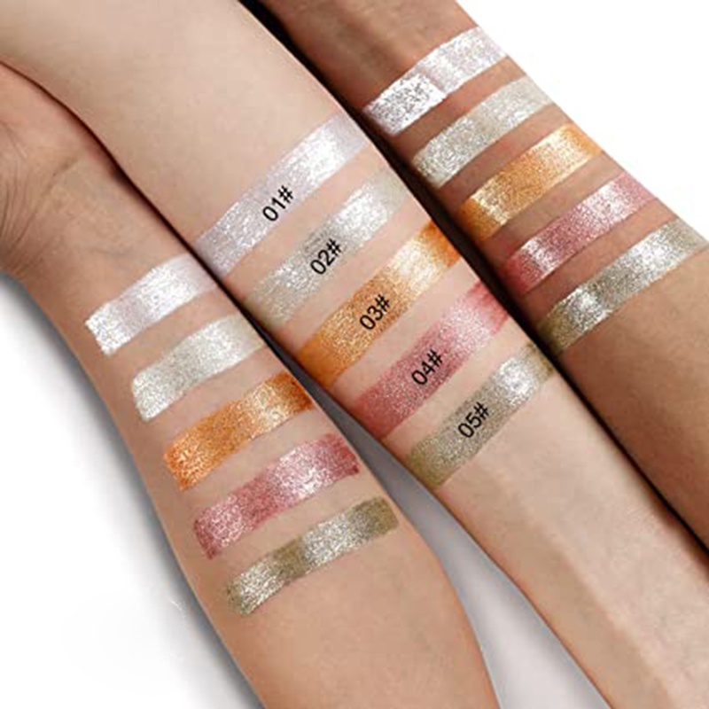 1 Bút Kẻ Mắt Dạng Lỏng Ánh Kim Lấp Lánh Chống Nước Bền Màu Dài Lâu