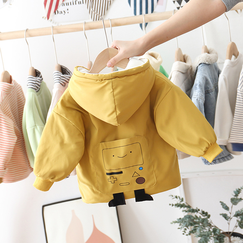 Áo Khoác Phao Lót Vải Nhung Thời Trang Năng Động Dành Cho Bé