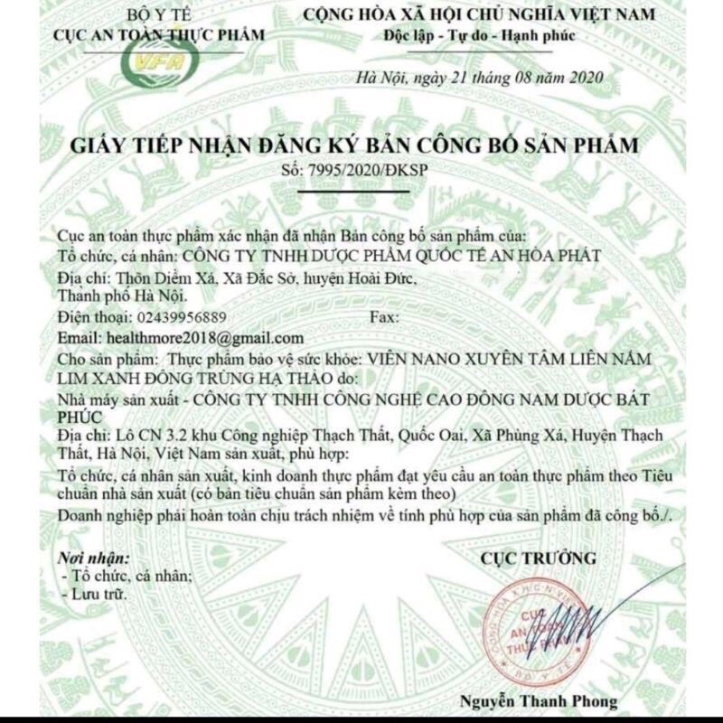 Viên uống Xuyên tâm liên Nấm lim xanh Đông trùng hạ thảo 30 viên bồi dưỡng cơ thể và hệ hô hấp khoẻ mạnh