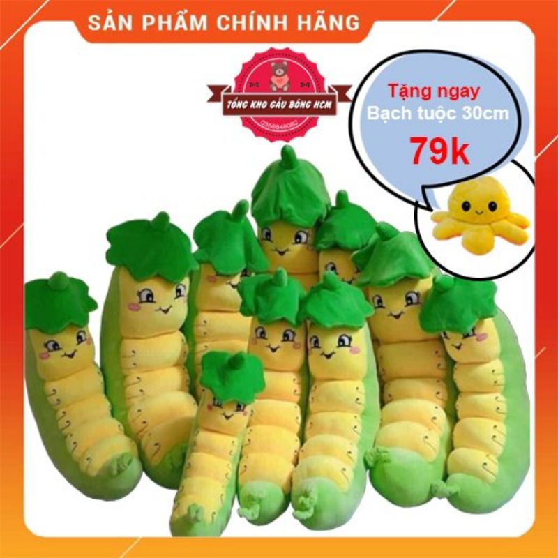 Sale 7.7]Gấu bông❤Freeship❤Sâu Khoai Nhồi Bông Siêu Hót nhiều Size