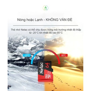 Thẻ nhớ Netac 64GB U3 pro MicroSD tốc độ cao