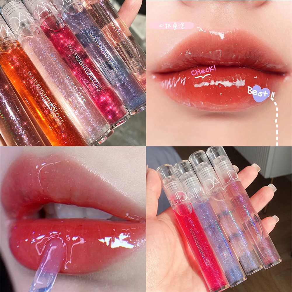 [Hàng mới về] Son bóng trong suốt dưỡng ẩm màu ánh ngọc trai lấp lánh đẹp mắt chất lượng cao