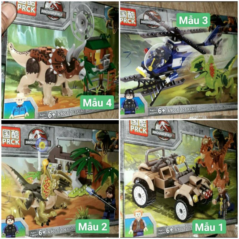 Lắp ráp 1 hộp LegoDino Săn Khủng Long 69001 có trên 100 chi tiết