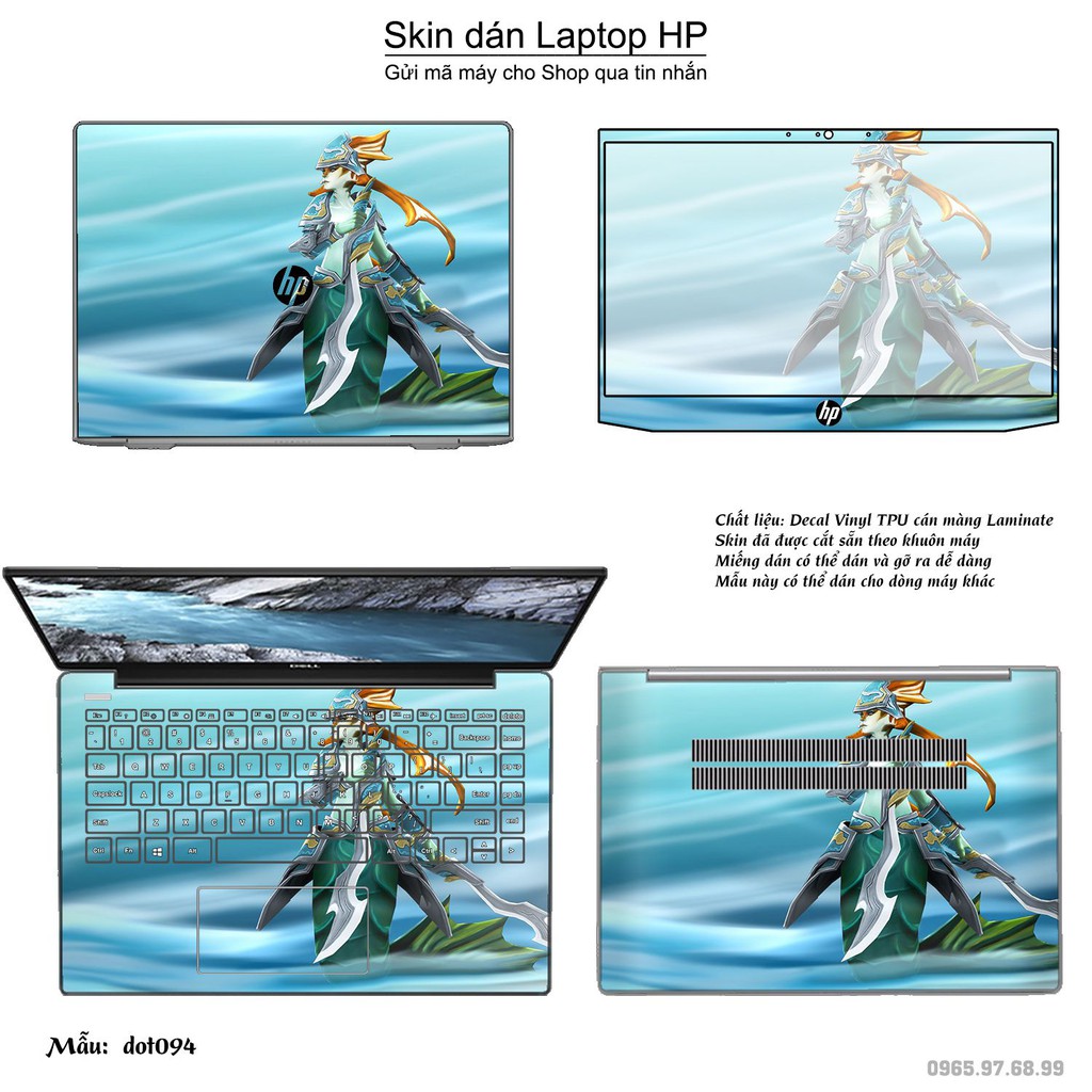 Skin dán Laptop HP in hình Dota 2 nhiều mẫu 16 (inbox mã máy cho Shop)