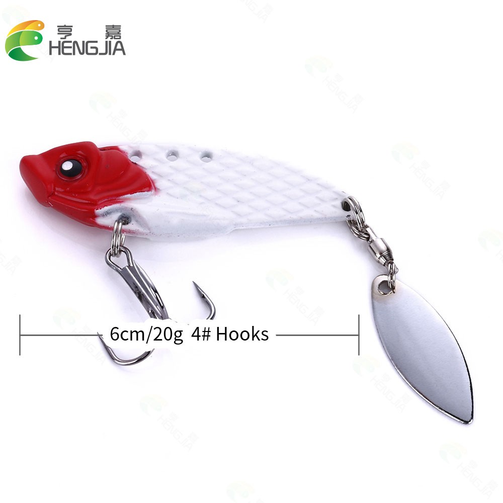 Mồi câu hình cá nhân tạo kích thước 6cm 20g có móc câu ba chấu