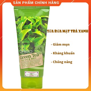 [Nhập khẩu] Sữa rửa mặt ngừa mụn, diệt khuẩn Dabo Hàn Quốc tinh chất Trà xanh 180ml
