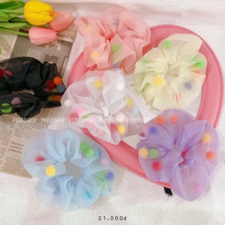 Scrunchies , buộc tóc vải , cột tóc , vòng tay