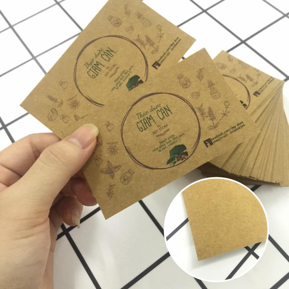 Nhận in namecard-dấu tích điểm kraft In Bạch Dương