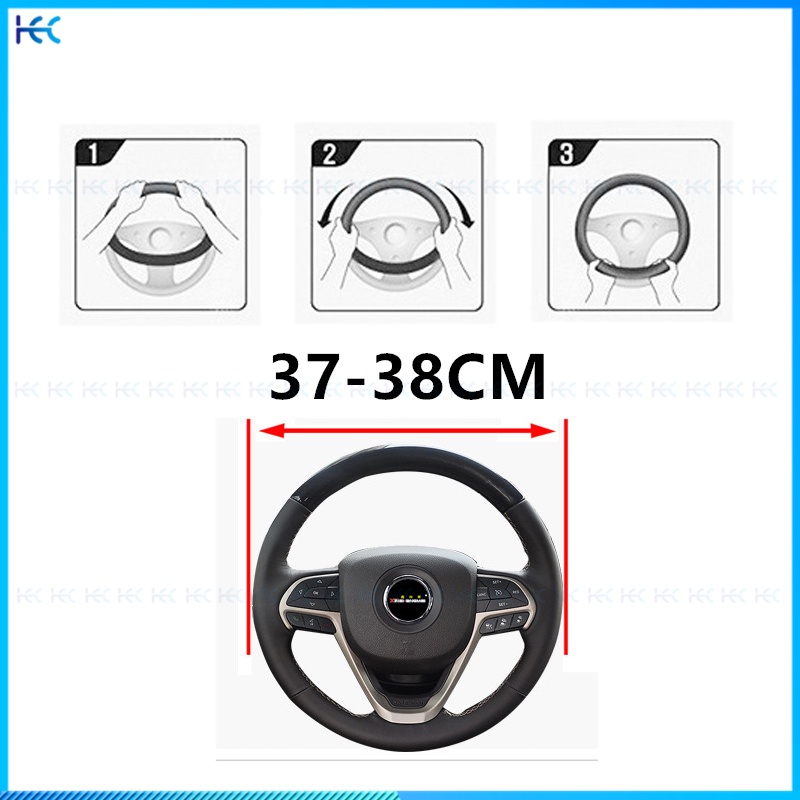 Vỏ Bọc Vô Lăng Xe Hơi Bằng Da Chống Trượt Cho 37 38CM