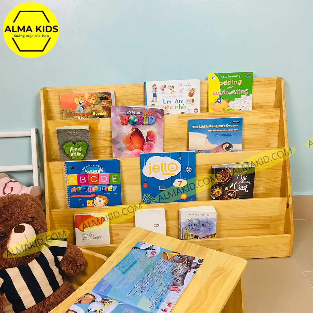 Kệ Sách Cho Bé Vững Chãi Phát Triển Alma Kids AMK2112 – Giá Sách Cho Bé -  Tủ Sách Cho Bé.