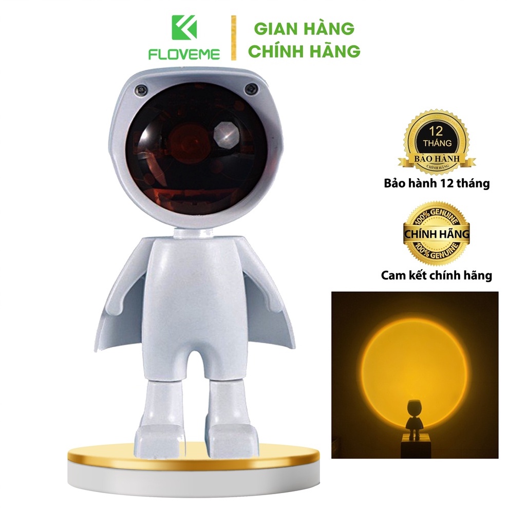 Đèn Hoàng Hôn Phi Hành Gia Floveme H1,chiếu sáng cầu vòng, xoay 360 độ, Quay Video livetream , Titok, chụp hình