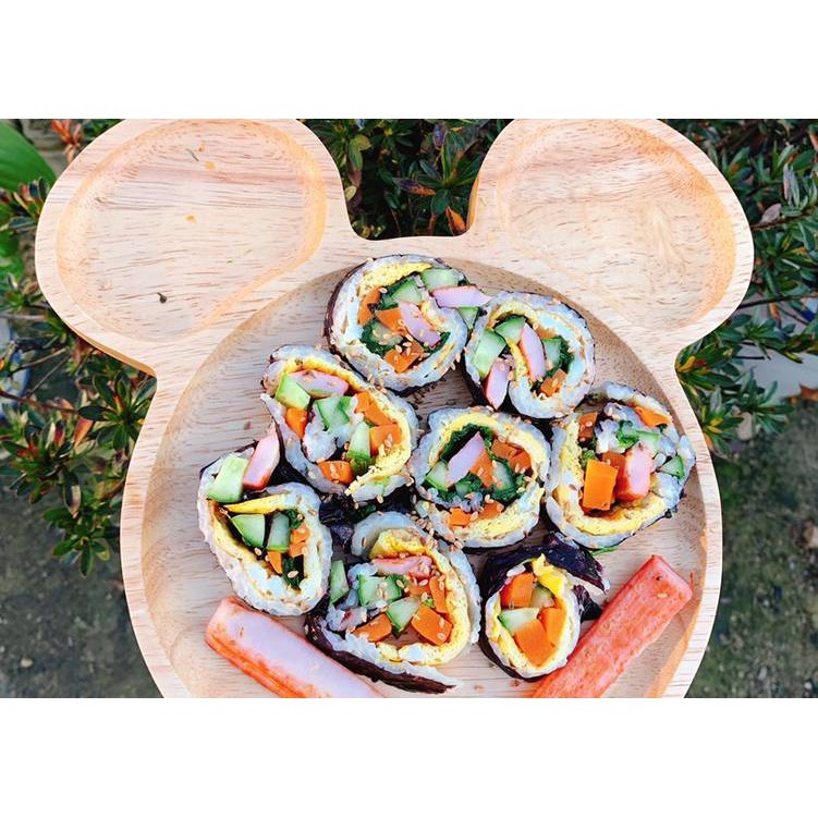 Mành tre cỡ vừa kèm muôi xới cuộn sushi, cuộn kimbap cho bé ăn dặm