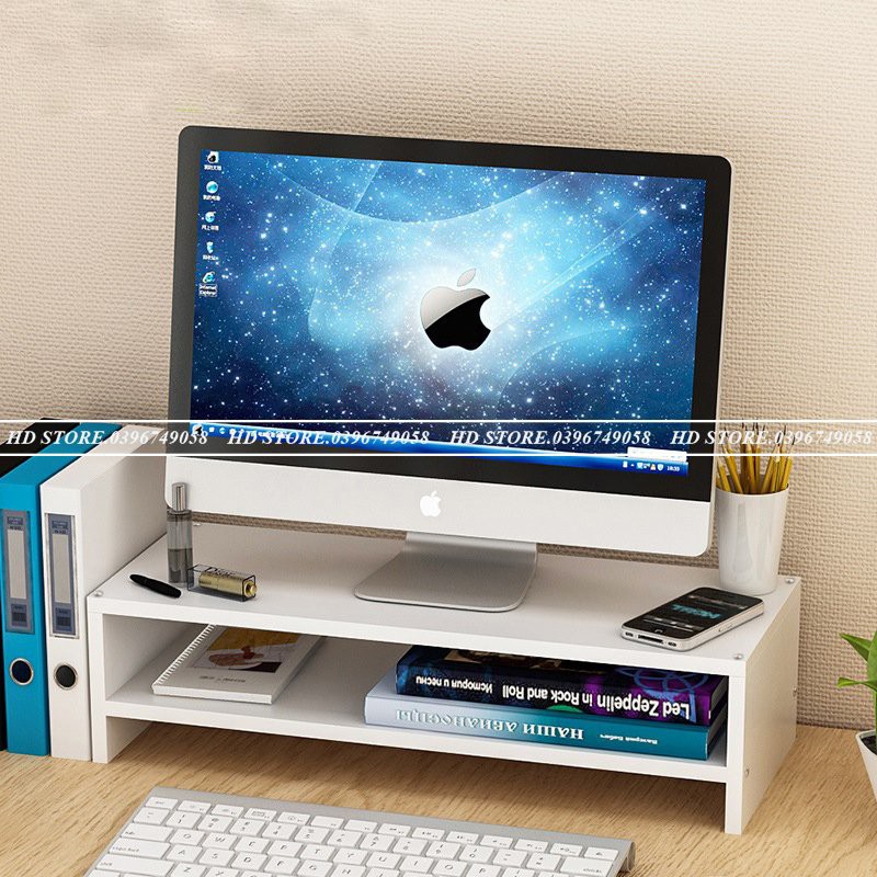 🔥 KỆ ĐỂ SÁCH - KỆ MÁY TÍNH - DECOR 🖥⌨ LẮP GHÉP - 2 TẦNG ✨