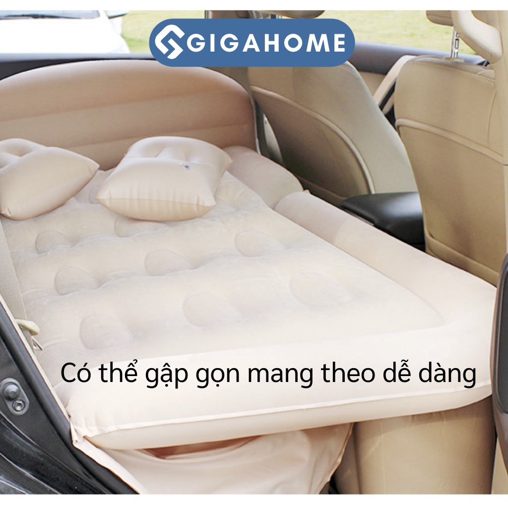 Đệm Hơi Ô Tô Tặng Kèm Bơm Điện GIGAHOME Cao Cấp Tiện Dụng 165x30cm 9419