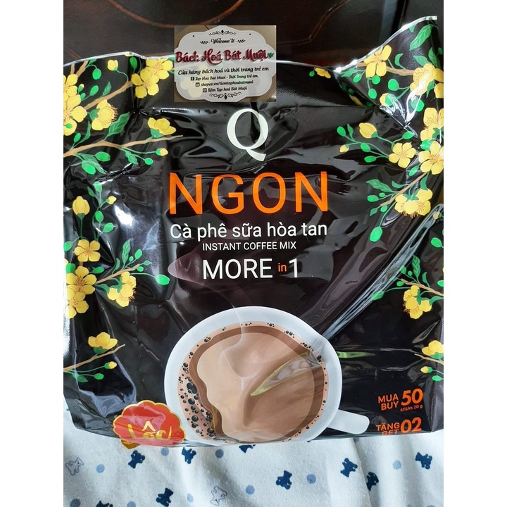 NGON - TRẦN QUANG - Cà Phê hoà tan 3in1 (24 gói/ túi)